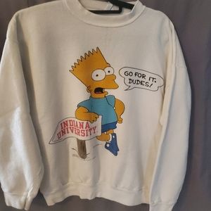The Simpsons Bart Simpson Indiana University vintage sweatshirt